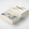 Creative business cards with unique designs, featuring mountains, perfect for professional branding.