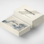 Creative business cards with unique designs, featuring mountains, perfect for professional branding.